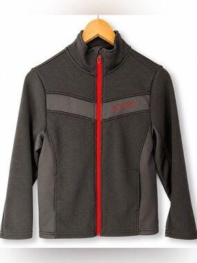 Spyder Kids Black Jacket with Red Zip Accents L/G 10/12